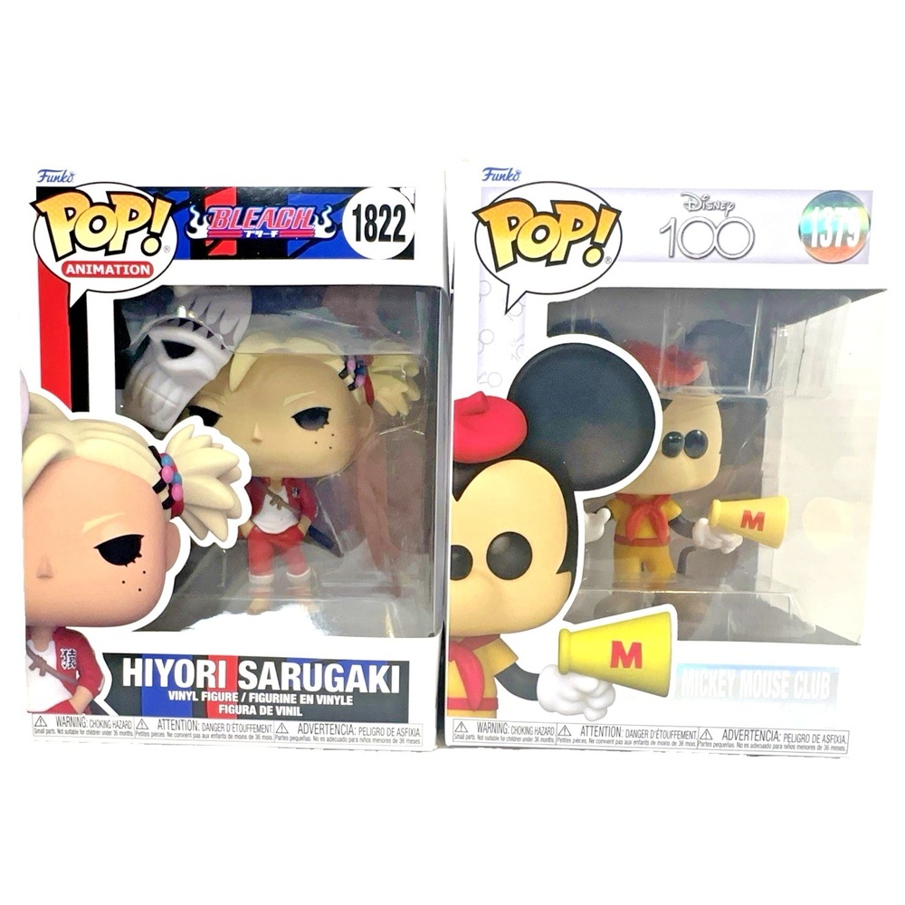 Funko Pop Lot of 2 Bleach Hiyori Sarugaki 1822 Disney Mickey Mouse Club 1379 New